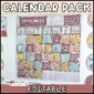 Shows the modern neutral calendar pack set up in a white pocket chart in a real classroom