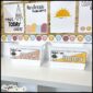 Shows the desk name plates in a real classroom with the names "Emma" and "Megan"
