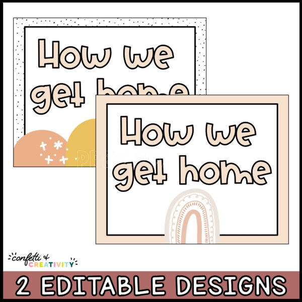 Modern Neutral How We Get Home - Multiple Header Options Shows two different header designs
