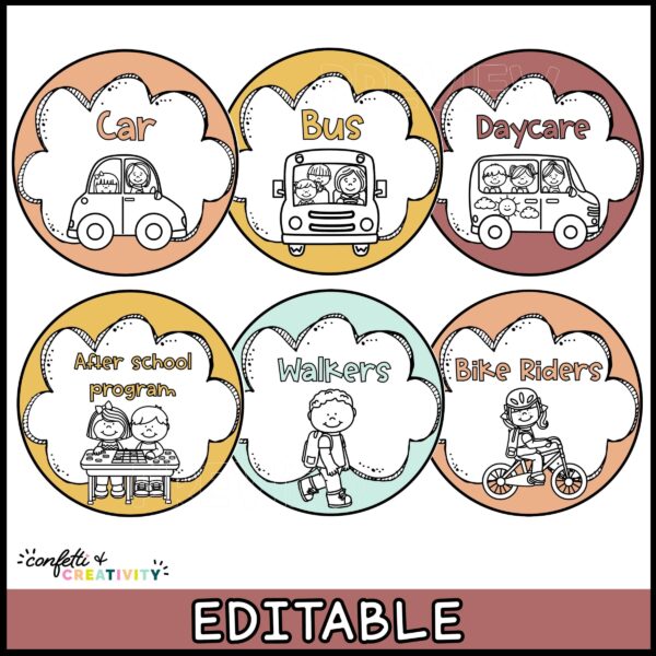 Modern Neutral How We Get Home - Black and White Clipart Shows multiple cards with black and white clipart