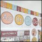 Shows the modern neutral number line in a real classroom above the alphabet posters