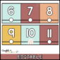 Shows what the number line looks like with numbers 6 through 11
