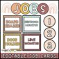 Shows the multiple design elements in the product. Features a header, rainbow clipart and neutral colored cards