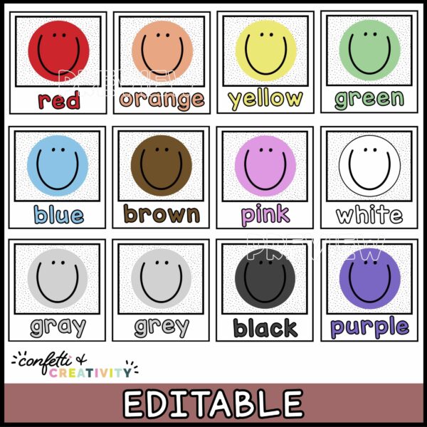 Neutral Color Posters - All Posters Shows all color posters snipped onto a single page