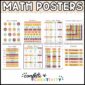 Shows all 8 neutral colored math posters that come in the product