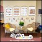 Shows the math posters printed in a large size hanging in a real classroom for the neutral classroom makeover