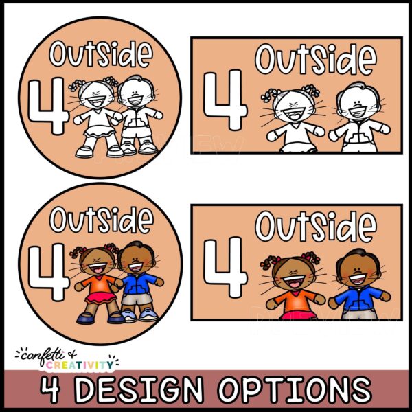 Neural Voice Level Posters - Clipart Options Shows black and white as well as color clipart options