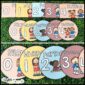 Shows all the voice level cards on a grass panel. The cards are in a neutral color palette