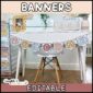 Shows the classroom banner on a white desk
