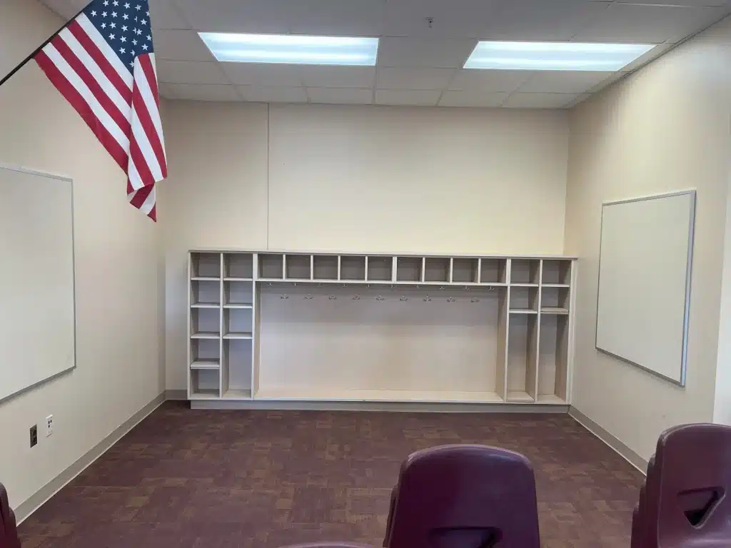 Photo of a classroom space before I decorated it for my Modern Neutral classroom makeover. Use the space to inspire your classroom theme!
