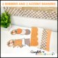 Shows many different thanksgiving bulletin board borders on a desk