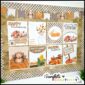 Shows a bulletin board decorated with a thanksgiving banner and 8 posters