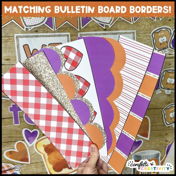 Valentine's Day Bulletin Board - Printable Bulletin Board Borders Shows the printable bulletin board borders