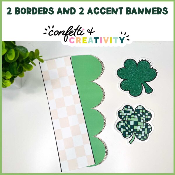 St. Patrick's Day Classroom Posters - Borders Shows the printable bulletin board borders