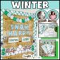 Shows the Winter Door Decor - "Snow Happy You're Here"