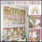 Shows the Spring Door Decor - "Bouncing Into Learning"