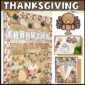 Shows the Thanksgiving Door Decor - "Thankful Turkeys"