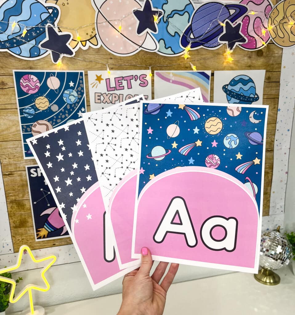 Space Classroom Decor Alphabet Posters