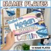 Space Theme Classroom Desk Nameplate Freebie