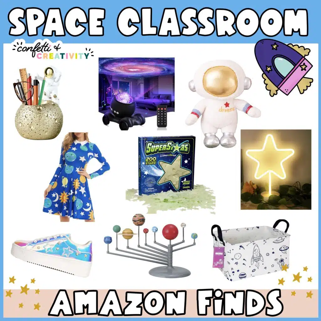 Space Classroom Decorations Outer Space Classroom Door Decor Kit, Back