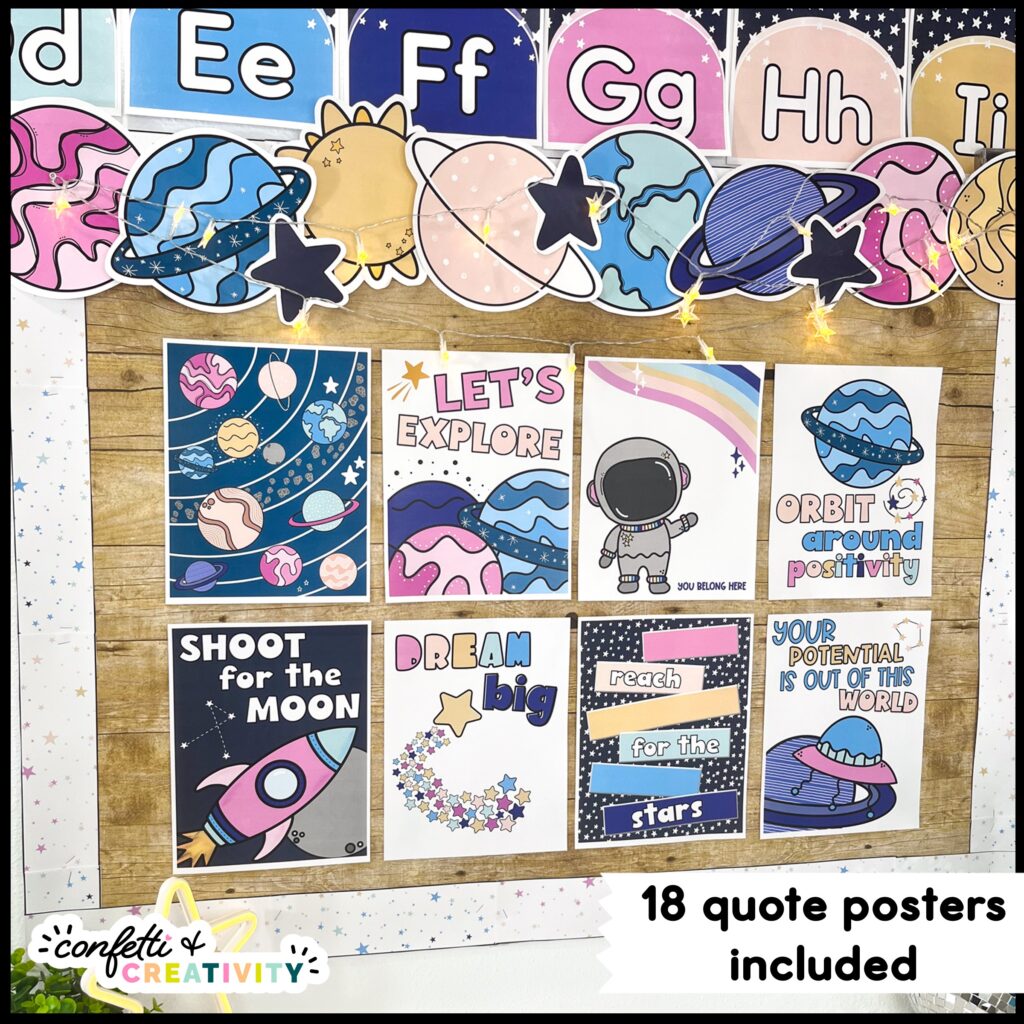 Space Classroom Decor Quote Poster Reveal
