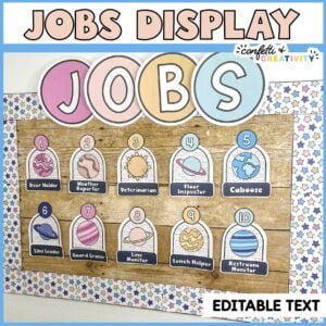 Space Classroom Jobs Display