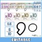 Shows a zoomed in version of the place value posters with decimals and commas
