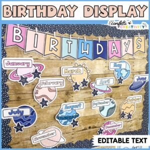 Space Birthday Display