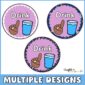 Shows all three versions of design options for the "drink" hand signal