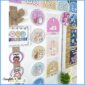 Shows the classroom hand signals on the wall with other space themed classroom decor like ten frames and alphabet posters