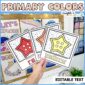 Shows color posters with stars at the different colors