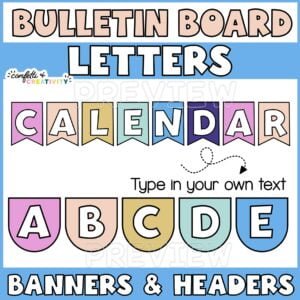 Space Bulletin Board Letters | Editable Headers