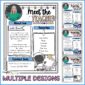 Shows a large version of the space meet the teacher template along with the two other design options