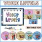 Shows the complete space voice level cards that a teacher can use. Includes clipart that matches the text