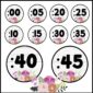 Shows clock labels from :00 to :45