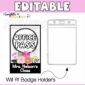 Shows a small office pass that can fit inside of a plastic lanyard holder