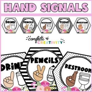 Farmhouse Floral Hand Signals