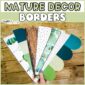 Shows printable bulletin board borders fanned out