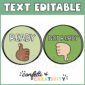 Shows "ready" and "not ready" hand signals with the text "text editable" at the top of the image