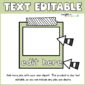 Shows the frame that the clipart for the jobs would go in. Has the text "editable" at the top of the image