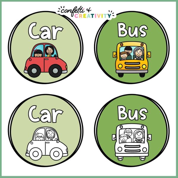 Nature How We Get Home 2 Shows different design options like black and white clipart, and color clipart