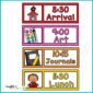 Shows the entire schedule  card set up as an example