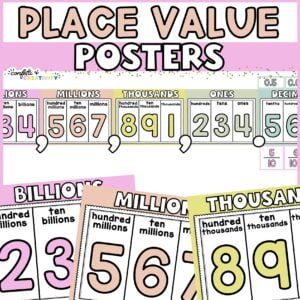 Farmhouse Floral Place Value Posters