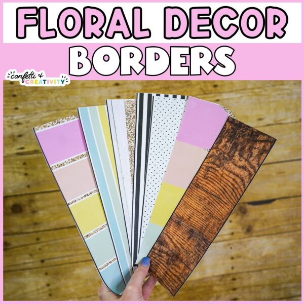 Farmhouse Floral Bulletin Board Borders | Confetti & Creativity