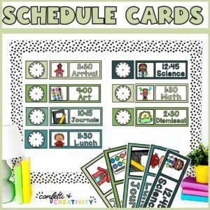 Nature Primary Schedule Cards