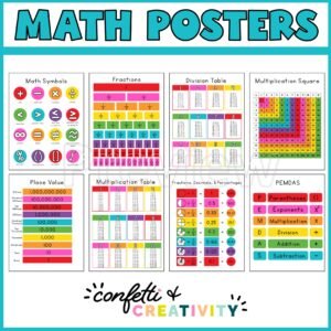 Bright Vintage Math Posters