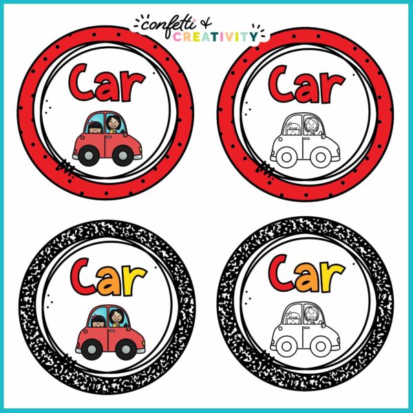 Vintage How We Get Home 2 Shows multiple design options included black and white clipart as well as colored clipart