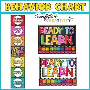 Bright Vintage Behavior Chart