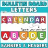 Bright Vintage Bulletin Board Letters | Editable Headers