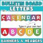 Shows the header "calendar" on a bulletin board at the top of the screen. Perfect for writing any message on a bulletin board